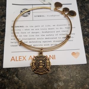 ALEX AND ANI Firefighter bracelet,  gold.  NWT